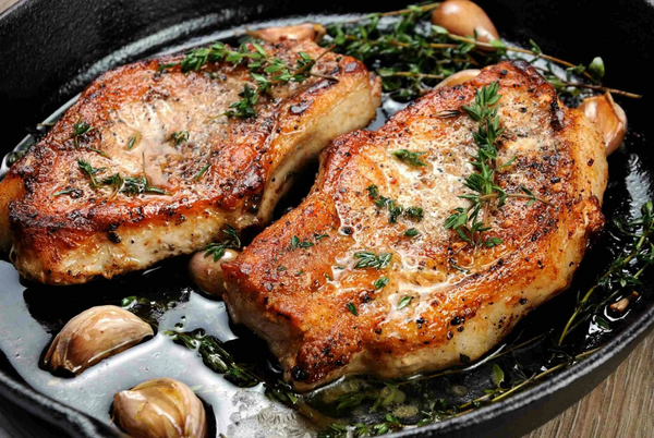 Sawyer Creek Cattle Herb-Garlic Butter Pork Chops